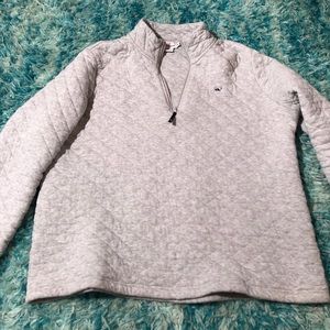 Quilted quarter zip